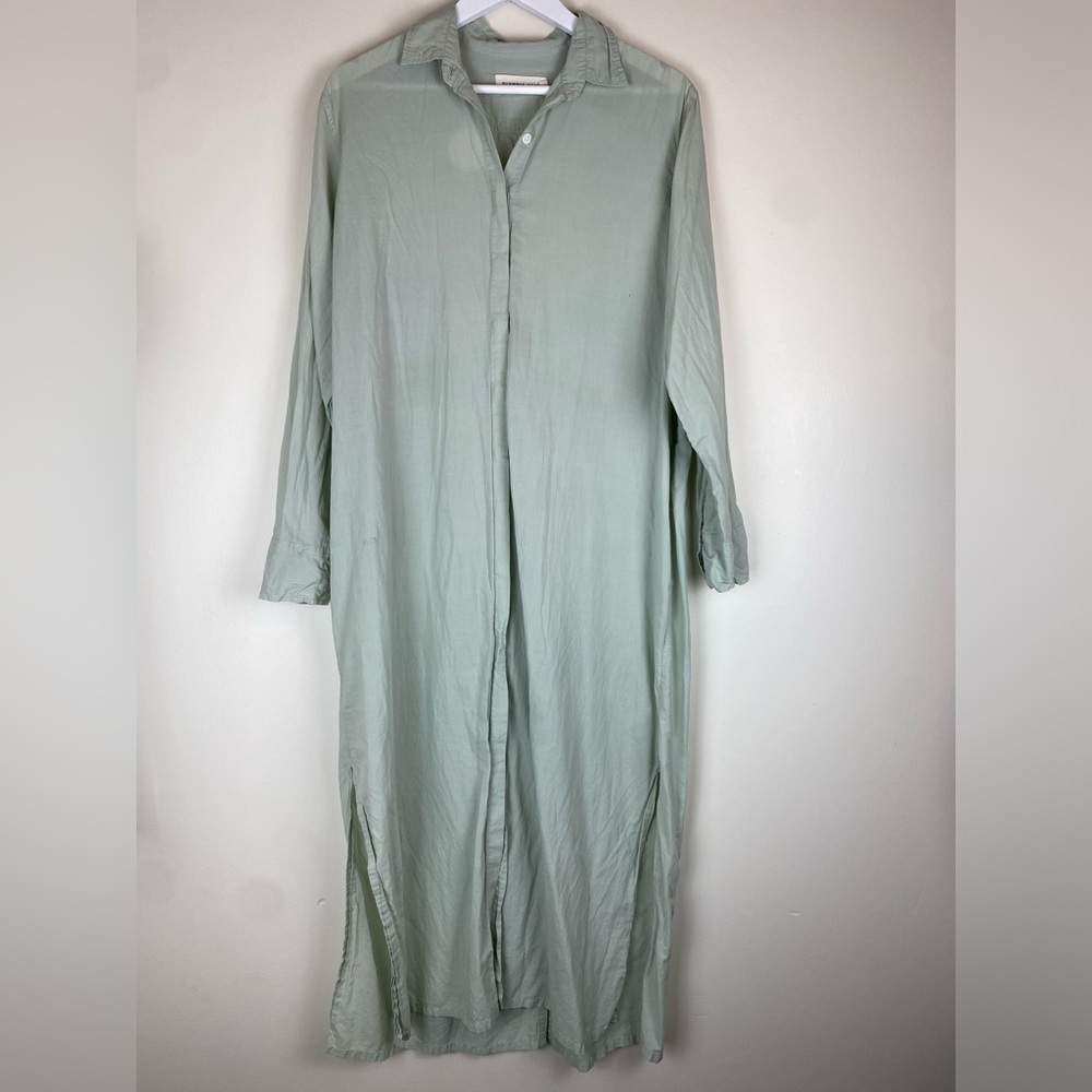 OLYMPIA ETAL Long Sleeve Button Front Maxi Shirt Dress size Small